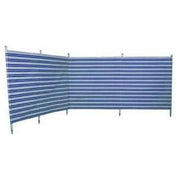 Blue Diamond Windbreak 5 Wooden Pole Canvas Navy Blue Stripe Caravan Camping 3.6M Blue Diamond - Dynamic Drive