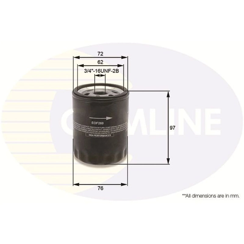 Comline Engine Oil Filter fits Mazda 2 2014 on 1.5