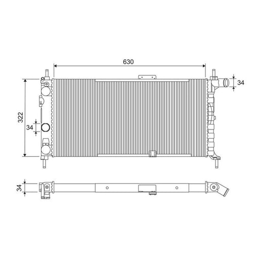 Valeo Engine Radiator 883858