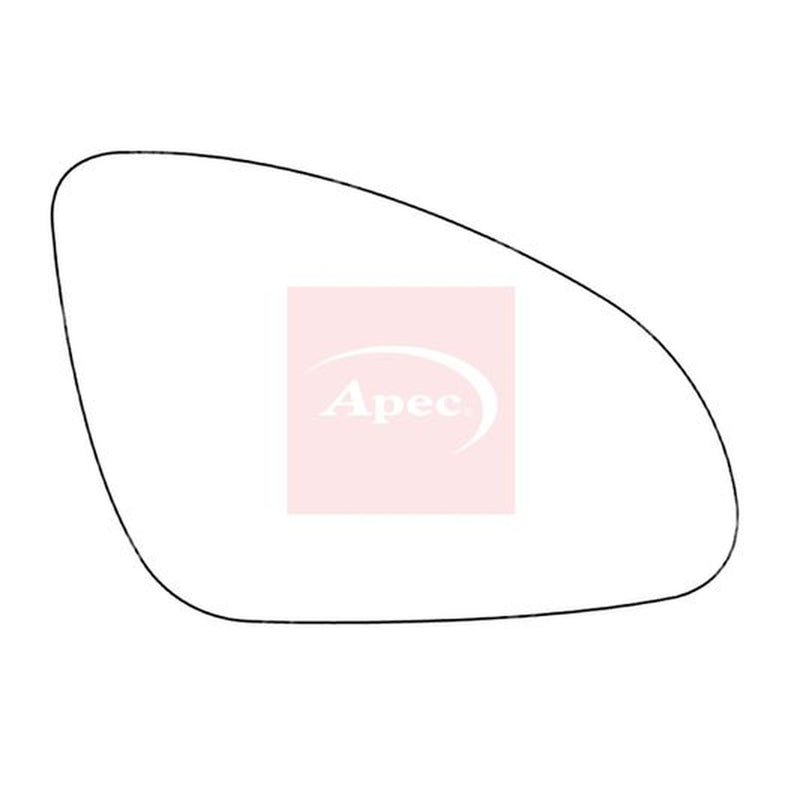 Apec Exterior Wing Mirror Glass Right fits Toyota Auris 2012-2018