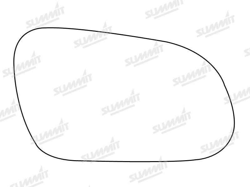 Summit Stick-On Standard Mirror Glass fits VW Fox 05 on RHS Summit - Bars 4 Cars