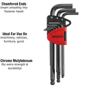 Teng Tools Ball Point Hex Key Set CR-MO 9 Pieces Teng Tools - Dynamic Drive