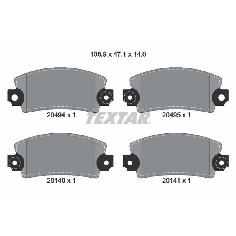 Textar Front Brake Pad Set 2049401