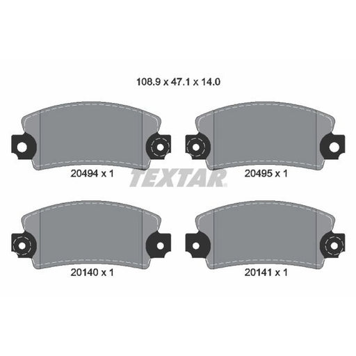 Textar Front Brake Pad Set 2049401