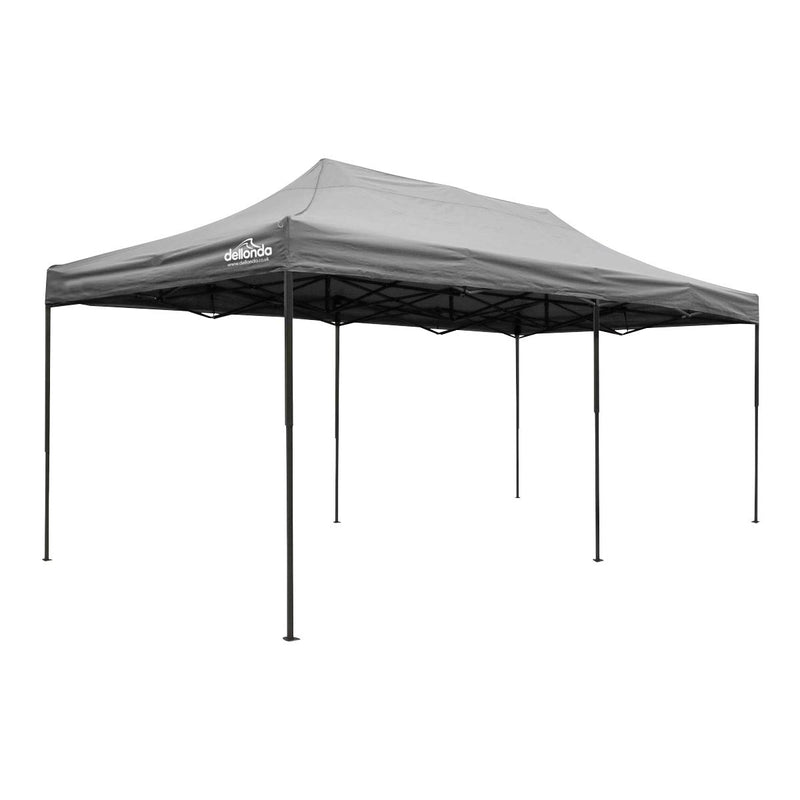 Dellonda 3x6m Pop-Up Gazebo Heavy Duty Carry Bag Rope Stakes & Weight Grey Dellonda - Dynamic Drive