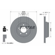 Textar 2 x Externally Vented Brake Discs 92211305