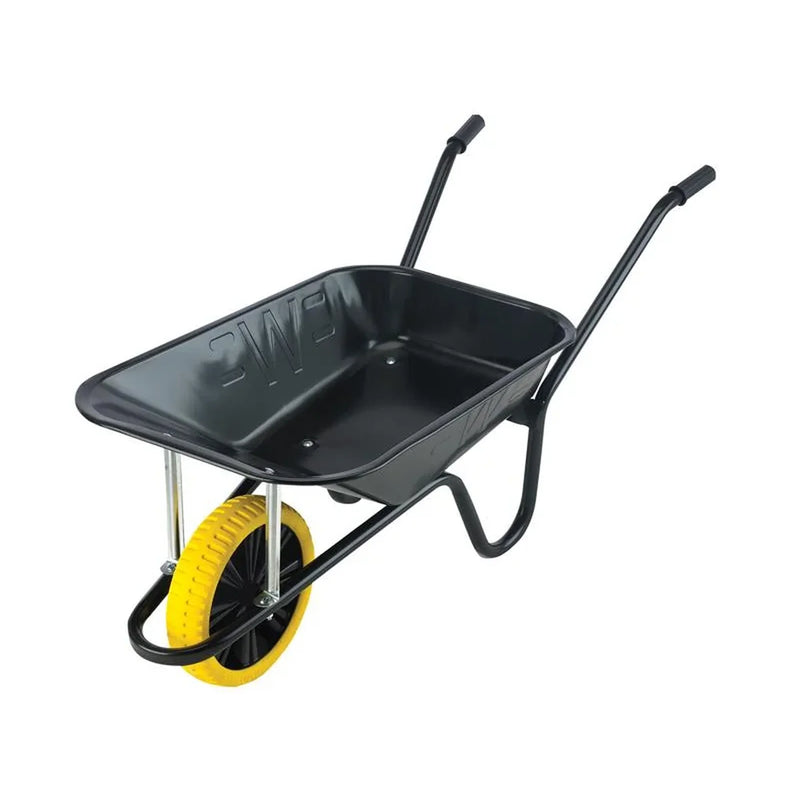 Walsall 85L Black Contractor Wheelbarrow - Puncture Proof - CBPP