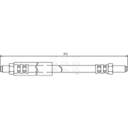 Apec Brake Hydraulic Hose Line Front fits Ford Fiesta 1976-1983 0.9 1.1 1.3 1.6
