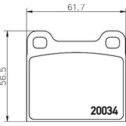 Mintex Front & Rear Pads fits Talbot Matra Bagheera 1974-1980 1.3 1.4