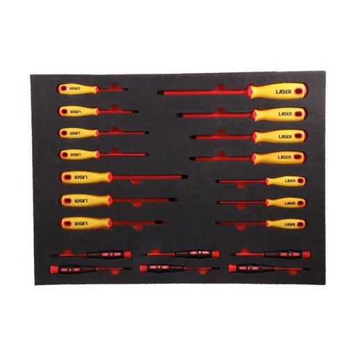 Laser Insulated Screwdrivers in Foam Inlay 8486 Laser - Dynamic Drive