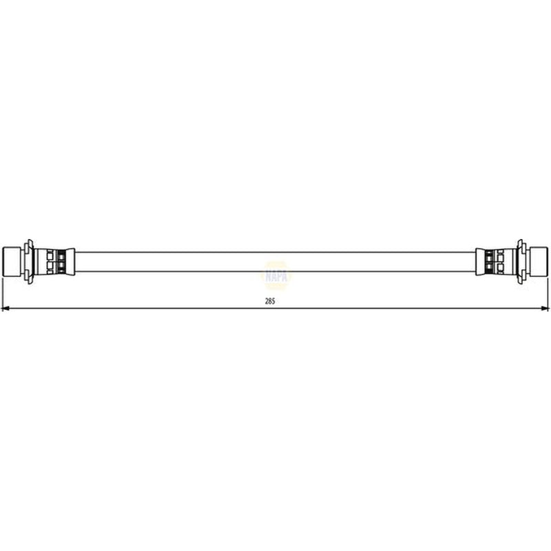 NAPA Brake Hydraulic Hose Line Rear fits Toyota Cynos 1995-1999 1.5