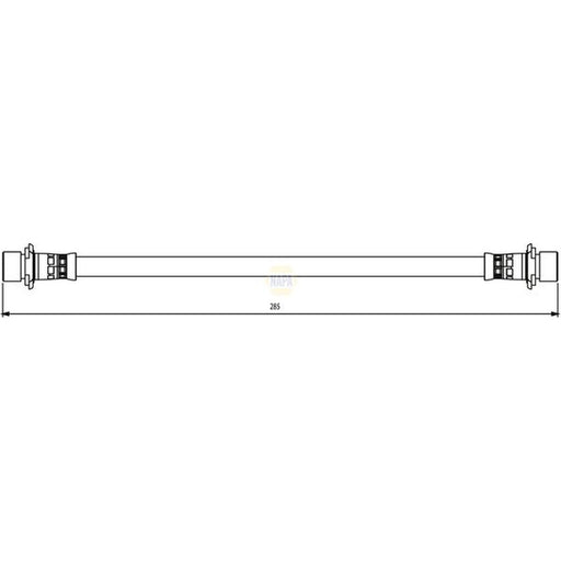 NAPA Brake Hydraulic Hose Line Rear fits Toyota Cynos 1995-1999 1.5