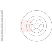 Apec 2 x Vented Brake Discs fits Ford Focus III 2015-2018 2.3