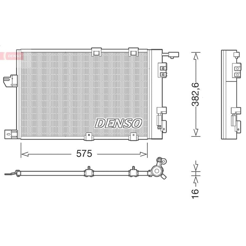 Denso Air Conditioning Condenser fits Opel Astra G 1998-2005 1.2 1.4 1.6 1.8 2.0