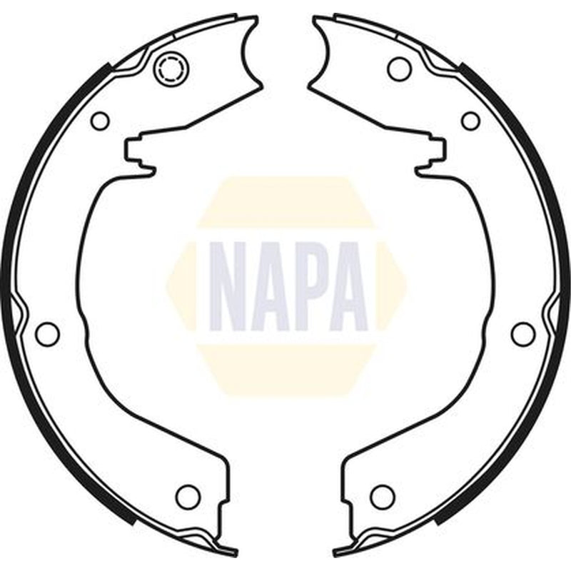 NAPA Parking Brake Shoe Set fits Mitsubishi Pajero/Shogun 1997-1999 3.5