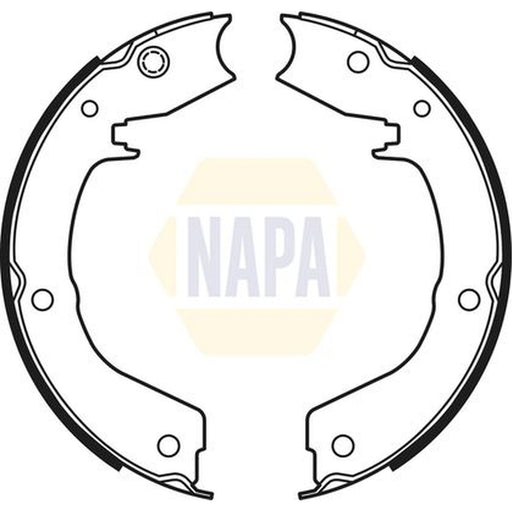 NAPA Parking Brake Shoe Set fits Mitsubishi Pajero/Shogun 1997-1999 3.5