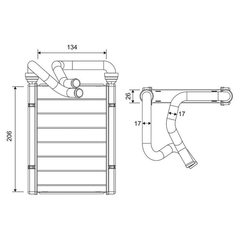Valeo Heater Matrix Core Heat Exchanger 811684