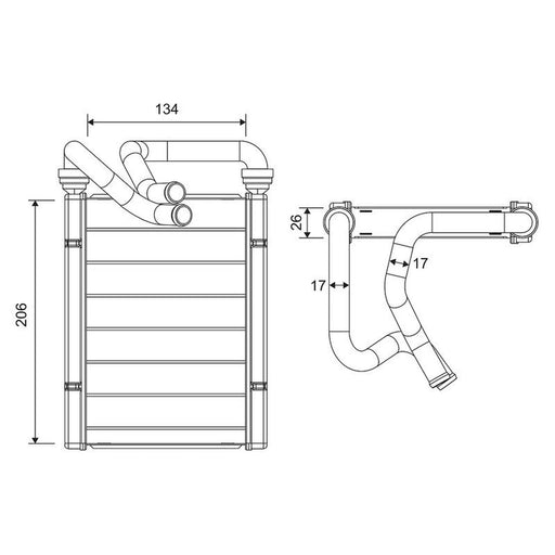 Valeo Heater Matrix Core Heat Exchanger 811684