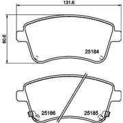 DON Front Brake Pad Set fits Kia Venga 2010-2019 1.4 1.6