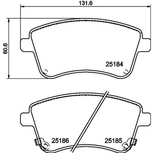 DON Front Brake Pad Set fits Kia Venga 2010-2019 1.4 1.6