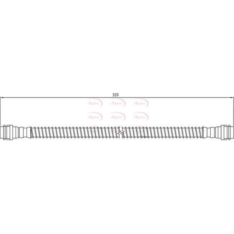 Apec Brake Hydraulic Hose Line Front fits Porsche 911 1997-2012 3.4 3.6 3.8 4.0
