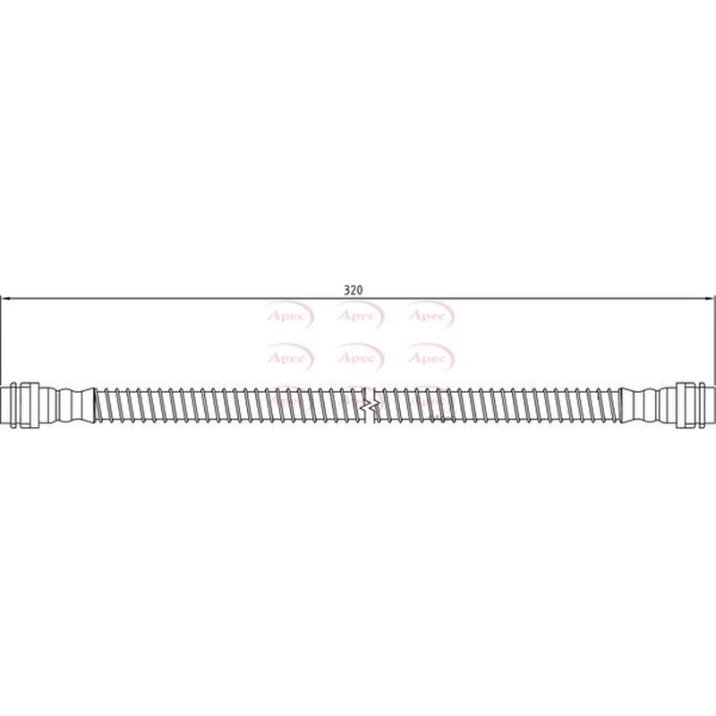 Apec Brake Hydraulic Hose Line Front HOS4165