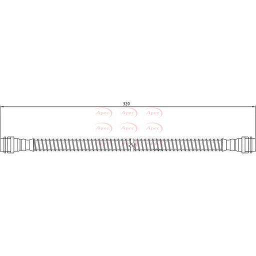 Apec Brake Hydraulic Hose Line Front fits Porsche 911 1997-2012 3.4 3.6 3.8 4.0