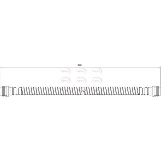 Apec Brake Hydraulic Hose Line Front HOS4165