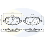 Comline Front & Rear Pads fits Mercedes-Benz C-Class 2021 on 206.041
