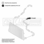 First Line Intercooler Turbo Charge Air Hose fits Audi A3 2003-2010 1.9 2.0