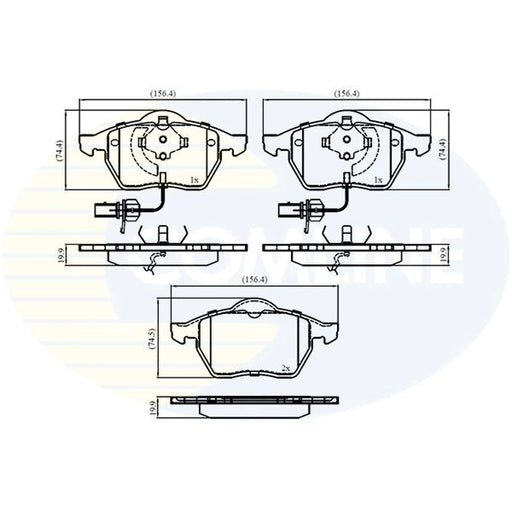 Comline Front & Rear Brake Discs & Pads fits Audi A6 C5 1997-2005