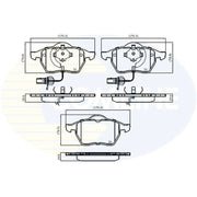 Comline Front & Rear Brake Discs & Pads fits Audi A6 C5 2000-2005 1.9