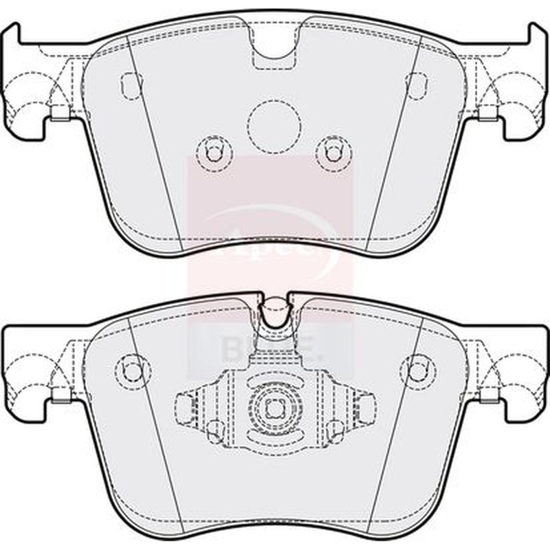Apec Front Brake Pad Set fits Citroën Berlingo 2018-2019 1.2 1.5