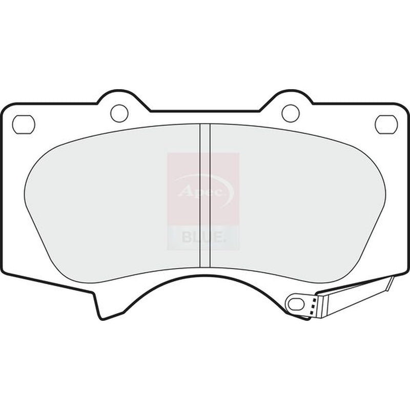 Apec Front Brake Pad Set fits Mitsubishi Pajero/Shogun IV 2006-2007 3.2 3.8