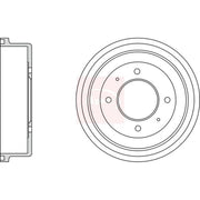 Apec Brake Drum Assembly Rear fits Mitsubishi Colt VI 2004-2012 1.1 1.3 1.5