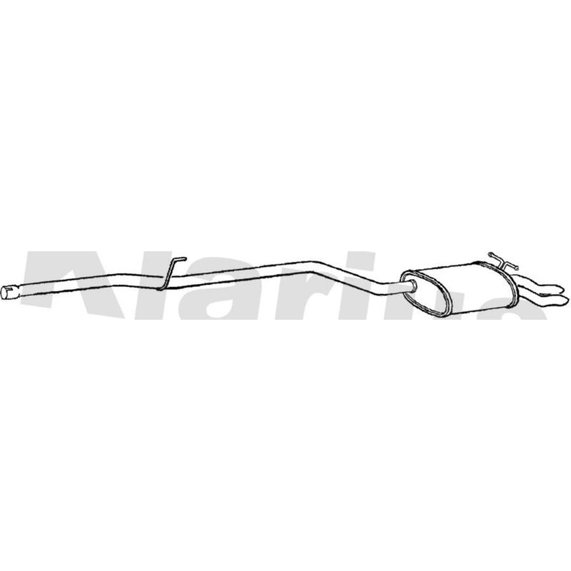 Klarius Box With Tail Pipe Rear fits Mercedes-Benz E-Class 1996-1999 210.025
