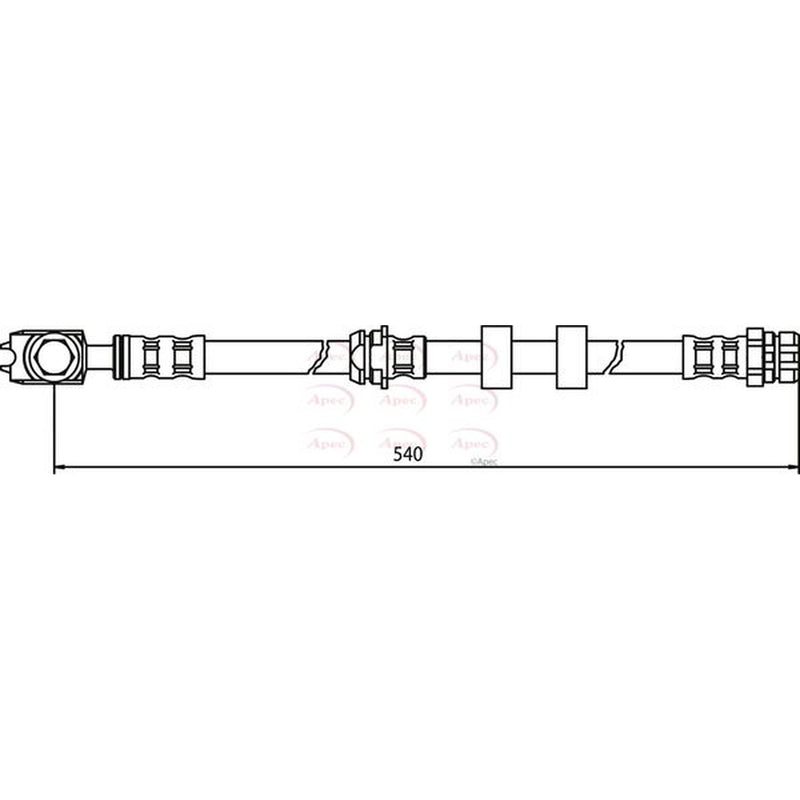 Apec Brake Hydraulic Hose Line Front fits Seat Cordoba 2002-2009 1.2 1.4 1.9