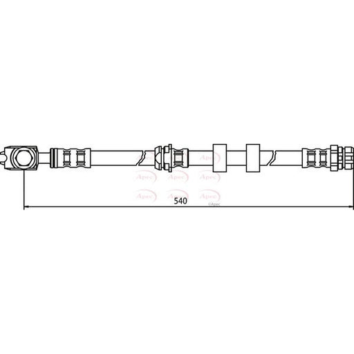 Apec Brake Hydraulic Hose Line Front fits Seat Cordoba 2002-2009 1.2 1.4 1.9