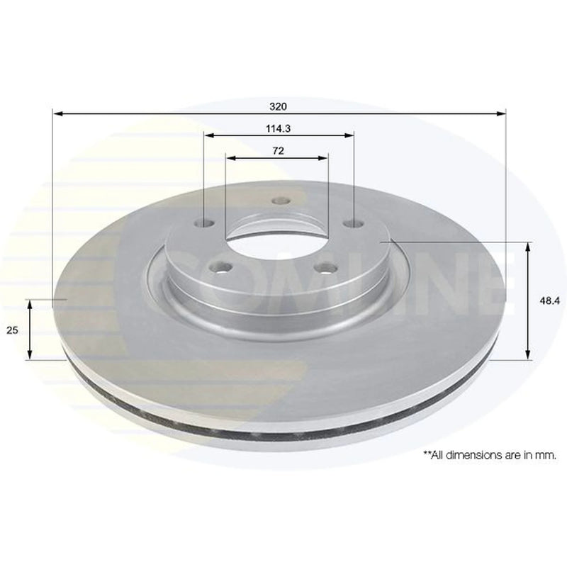 Comline Front & Rear Brake Discs & Pads fits Mazda 3 2006-2009 2.3