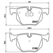 Brembo 4 x Rear Brake Pad Set fits BMW 7 2001-2008