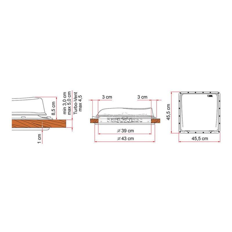 Fiamma Rooflight Vent White for RV Skylight Fiamma - Dynamic Drive