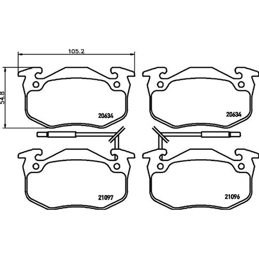 DON Front Brake Pad Set fits Peugeot 305 1982-1988 1.6