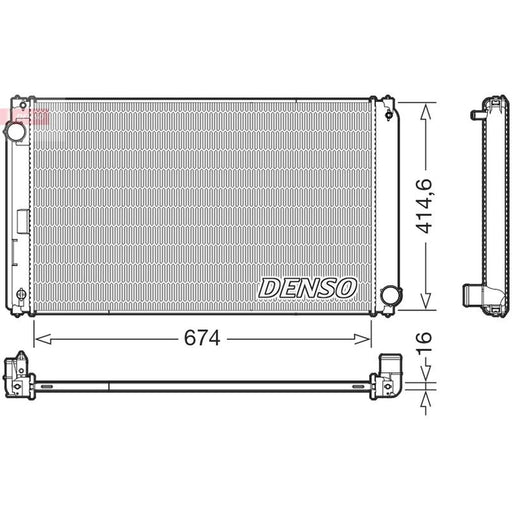 Denso Engine Radiator fits Lexus Nx 2014 on