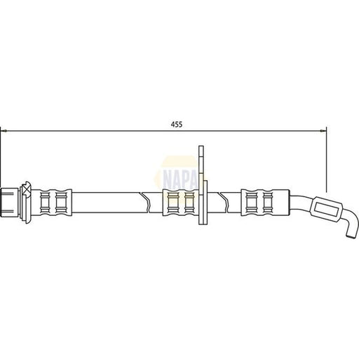 NAPA Brake Hydraulic Hose Line Front Right NBH1326