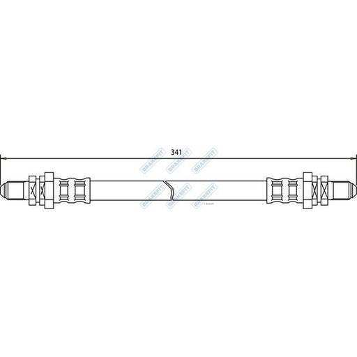 Apec Brake Hydraulic Hose Line Rear fits Ford Granada 1985-1994 2.5 2.9