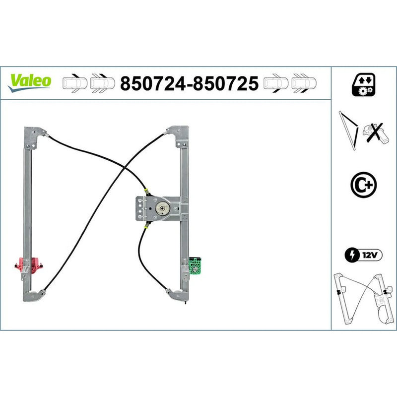 Valeo Electric Window Regulator Lifter Left Front 850724