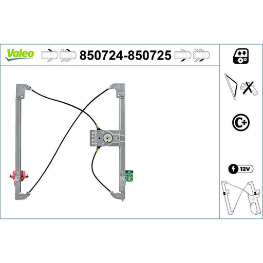 Valeo Electric Window Regulator Lifter Left Front 850724