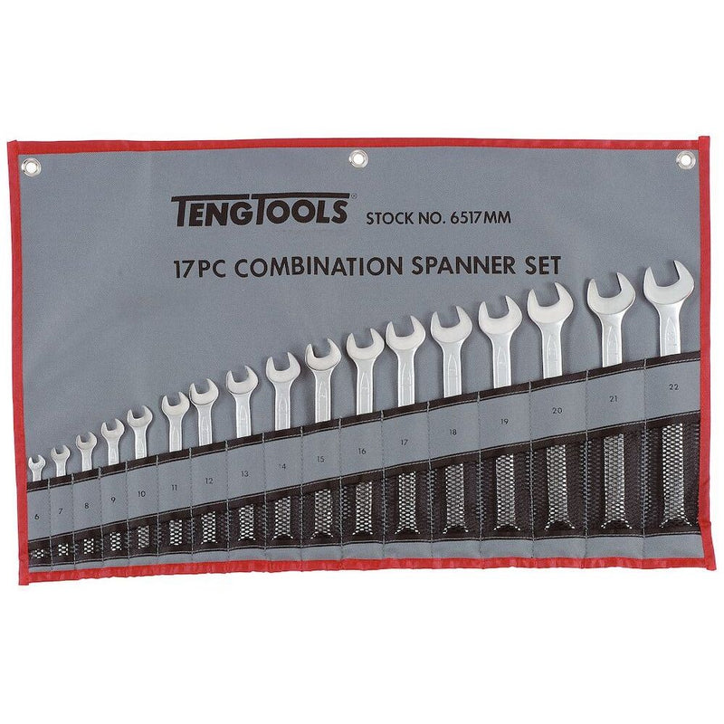 Teng Tools Combination Spanner Set 6-22 mm Tool Roll 17 Pieces Teng Tools - Dynamic Drive