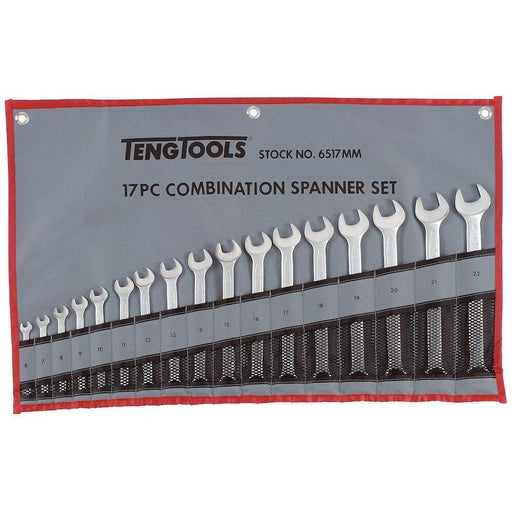 Teng Tools Combination Spanner Set 6-22 mm Tool Roll 17 Pieces Teng Tools - Dynamic Drive