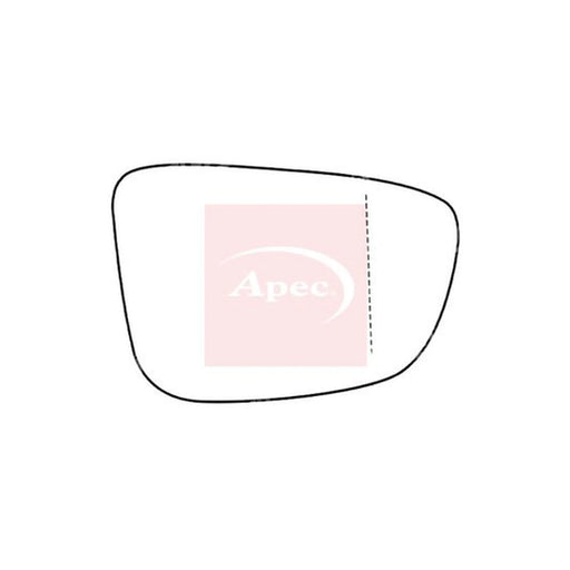 Apec Exterior Wing Mirror Glass Right AMS2772A